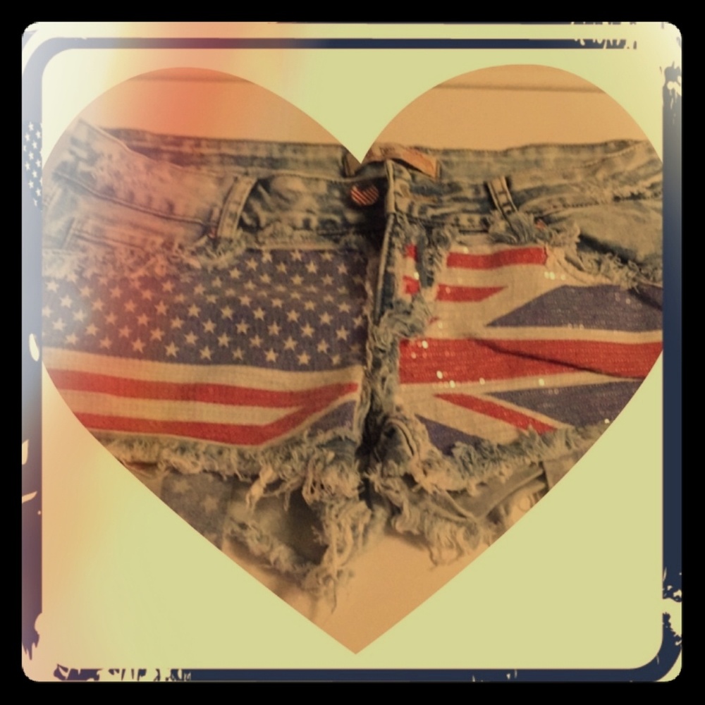 Miss Two 4th of July Shorts Sz 8/10